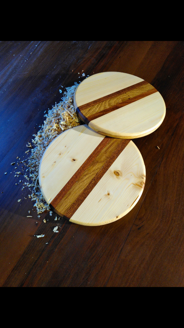 Dessous de plat design en bois de récupération – Image 7